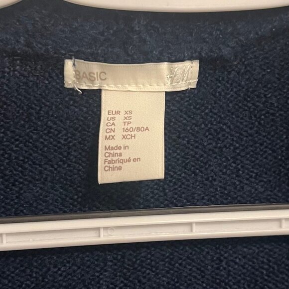 Women's open front cardigan Navy size small - Picture 3 of 4